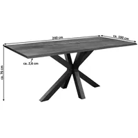 Sam möbel gmbh SAM® Esstisch Baumkante massiv Akazie nussbaum