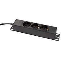 Logilink 10" Steckdosenleiste 3-fach, ohne Schalter, 1HE, 2m (PDU3B01)