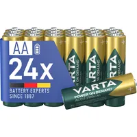 Varta Batterien AA, wiederaufladbar, 24 Stück, Akku, Power on