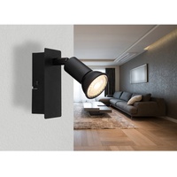GLOBO Drew 1-flammig Schwarz matt 60 x 120 mm