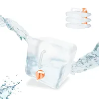 Relaxdays Faltbarer Wasserkanister 5 l orange/weiß 17 cm x