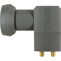 Schwaiger Twin LNB digital anthrazit, 2 Teilnehmer