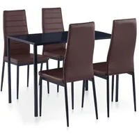 VidaXL Essgrupe 5-tlg. braun