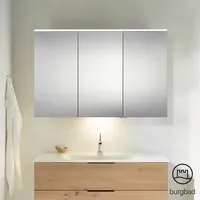 Burgbad Eqio 120 cm eiche dekor urban LED-Waschtischbeleuchtung Türanschlag