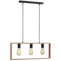 Just light. Pendelleuchte Hängelampe Deckenleuchte Esszimmerleuchte Holz schwarz