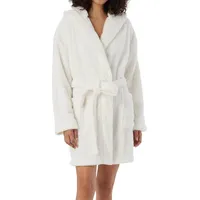 SCHIESSER Morgenmantel Teddy-Fleece Comfort-Fit off white L
