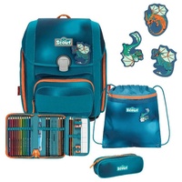 Scout Genius Schulranzen-Set 4-tlg. Superflash Seadragon 2023