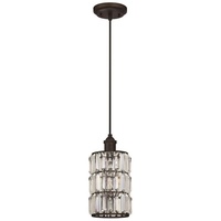 Westinghouse Pendelleuchte Sophie Bronze Kristallglas mit 1 Lampe