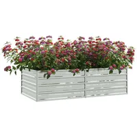 VidaXL Garten-Hochbeet verzinkter Stahl 160 x 80 x 45