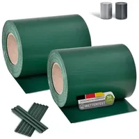 Juskys Sichtschutzstreifen 35 x 19 cm grün PVC 2