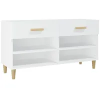 VidaXL Schuhschrank Weiß 102x35x55 cm Holzwerkstoff
