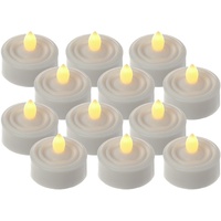 MARELIDA LED Teelichter flackernd flammenlos inkl. Batterien Timer D: