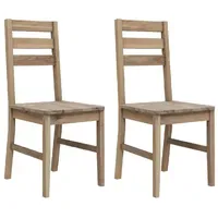 VidaXL Esszimmerstuhl Massivholz Akazie braun 2 Stk.