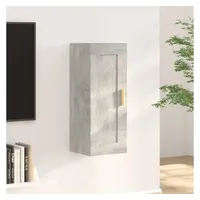 VidaXL Wandschrank Betongrau 35x34x90 cm Holzwerkstoff