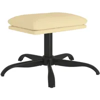 VidaXL Fußhocker Cremeweiß 60x60x36 cm Samt