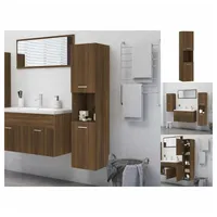 VidaXL Badezimmerschrank Braun Eichen-Optik 30x30x130 cm Holzwerkstoff