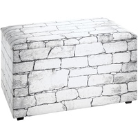 Haku-Möbel HAKU Möbel Sitztruhe 25979 Motiv Stein Holz 65,0