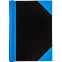 IDENA Kladde liniert 96 Blatt 70g/m2 schwarz/blau DIN A7