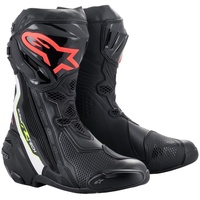 Alpinestars Supertech R, Stiefel - Schwarz/Weiß/Neon-Rot/Neon-Gelb - 45