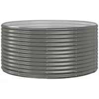 VidaXL Hochbeet Grau 140x140x68 cm Pulverbeschichteter Stahl