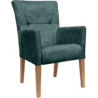 Home Affaire Armlehnstuhl »King« () Esszimmerstuhl mit Knopfheftung blau