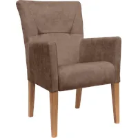 Home Affaire Armlehnstuhl »King« () Esszimmerstuhl mit Knopfheftung braun