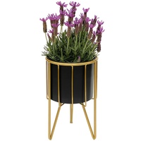 DanDiBo Ambiente DanDiBo Blumenhocker mit Topf Metall Gold Schwarz