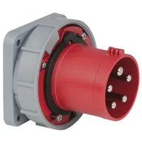 PCE CEE 63 A/400 V 5-pin Socket male Rot