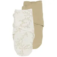 Meyco Baby Branches/Uni Pucksack 2er Pack, Erstausstattung Neugeborene (Pucktuch