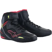 Alpinestars Faster 3 Rideknit Motorradschuhe - Schwarz/Rot/Neon-Gelb / 8