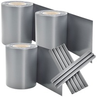 Juskys Sichtschutzstreifen 35 x 19 cm hellgrau PVC 3