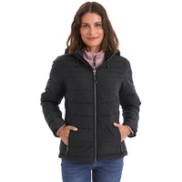 KILLTEC 35615-000 Jacke in Daunenoptik mit abzippbarer Kapuze, Schwarz,
