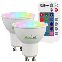 Luminea 2er-Set LED-Spots GU10, RGBW, 4,8 W (ersetzt 40