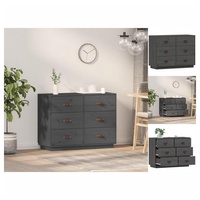 VidaXL Sideboard Grau 100x40x75 cm Massivholz Kiefer