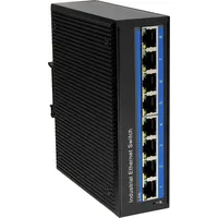 Logilink NS201P Industrial Ethernet Switch 8-Port 10/100 Mbps Hutschienenmontage