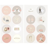 Rico Design Sticker Hochzeit, Rund