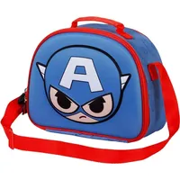 Marvel Captain America Bobblehead-3D Frühstückstasche, Blau