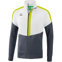 Erima Squad Trainingsjacke white/slate grey/bio lime 152