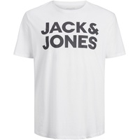 JACK & JONES PlusSize Rundhalsshirt »CORP LOGO TEE«, weiß