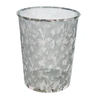 IDENA Papierkorb Metall Camouflage, ca. 17,7 Liter Ø29,4x 35,9cm