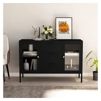 VidaXL Sideboard 105 x 70 x 35 cm schwarz