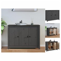 VidaXL Sideboard Grau 100x35x74 cm Massivholz Kiefer - Grau