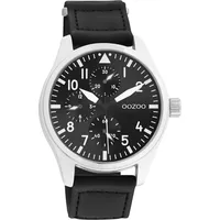 Oozoo Herren Armbanduhr Timepieces C11009 Analog Leder schwarz UOC11009