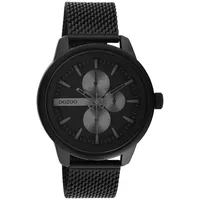 Oozoo Herren Armbanduhr Timepieces C11019 Analog Metall Mesh schwarz