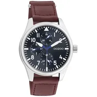 Oozoo Herren Armbanduhr Timepieces C11006 Analog Leder braun UOC11006
