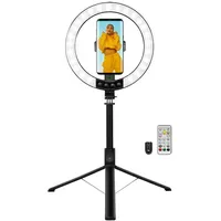 Logilink Smartphone-Ringlicht mit Selfie-Stick-Stativ schwarz
