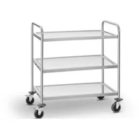 Royal Catering Servierwagen Edelstahl 3 Borde - bis 150