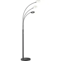 Fischer & Honsel LED Bogenstehlampe Dent Schwarz 185cm
