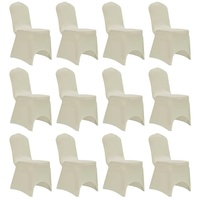 VidaXL Stretch-Stuhlhussen 12 Stk. Creme
