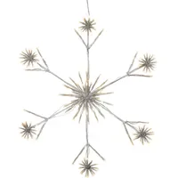 MARELIDA LED Schneeflocke Wanddeko 60 cm Metall 144 LEDs